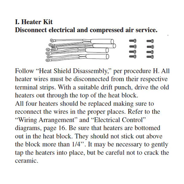 3M 9222 PG II Heater Repair Kit